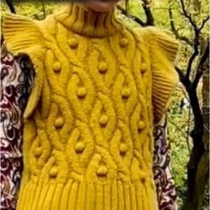 ISO - ANTHROPOLOGIE mustard yellow sweater in a womens L/XL